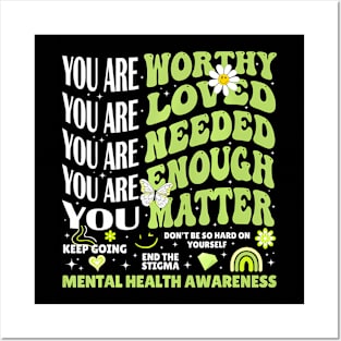 Motivational Support Mental Health Awareness Matters Posters and Art